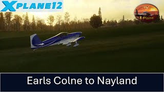 X Plane 1212 Morning Flight from Earls Colne to Nayland  Britains altiport [upl. by Anined787]