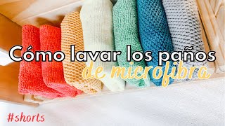 Cómo lavar paños de microfibralimpieza SHORTS [upl. by Nwahsor902]