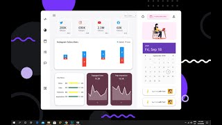 C WPF Material Design UI  Social Blade Dashboard [upl. by Rehsu]