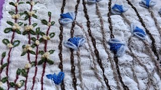 How I set up my embroidery stitches flowers sample book part 7 handmade embroidery diy [upl. by Rakel]