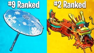 RANKING EVERY GLIDER IN FORTNITE FROM WORST TO BEST [upl. by Alvera]