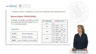 Formulación y nomenclatura de compuestos inorgánicos Tipos de nomenclaturas  36101  UPV [upl. by Pratte]