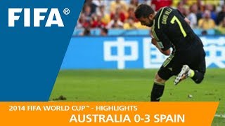 Australia v Spain  2014 FIFA World Cup  Match Highlights [upl. by Giuliana]