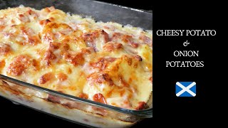 Potato Cheese amp Onion Bake  With Ham  The BEST side [upl. by Aral]