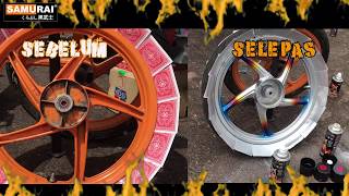 Cara Spray Rim Motor Dengan Titanium Effect  Samurai Paint Malaysia [upl. by Niddala538]