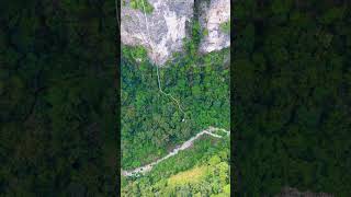 Zhangjiajie Grand Canyon Glass Bridge Bungee Jumping is thrilling [upl. by Hekker512]