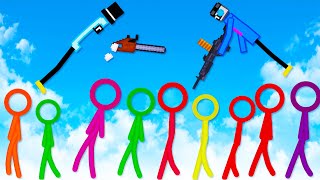 We Fight Infinite Zombie Stickmen in People Playground [upl. by Tichon]