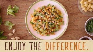 Pietro Leemann’s Red Lentil Rotini with Celery Pesto Potatoes String Beans and Toasted Almonds [upl. by Maryn]