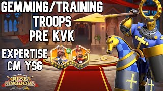 T5 KVK 1PRE KVK TRAIN MAX YSGMAX CM GEMMING RISE OF KINGDOMS [upl. by Hamlet394]