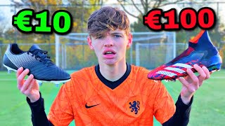 €10 Vs €100 Voetbalschoenen Bizar [upl. by Feldt461]