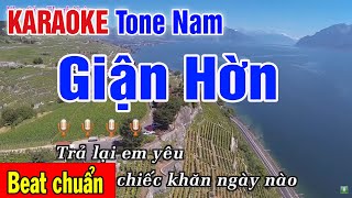 Giận Hờn Karaoke Tông Nam  Nhạc Sống Thanh Ngân [upl. by Nyleuqcaj590]