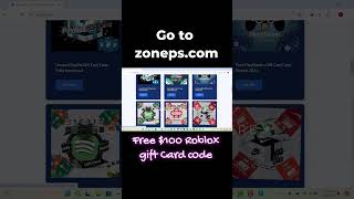 How to Get a FREE 100 Roblox Gift Card Code  Quick amp Easy nft giftcardcontest robloxcards [upl. by Alliuqat130]