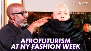 Black Designers At NYFW AfroFuturism Event Pay Homage To Fashion Icons Of The Past [upl. by Sidra]