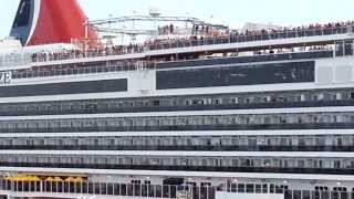 Carnival Liberty vs Carnival Breeze horn blast battle [upl. by Lucina]