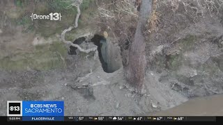 More caves created by homeless located along Tuolumne River [upl. by Kelcey]