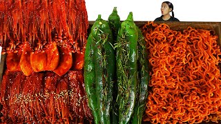 직접만든 모둠불닭버섯 오이고추김치 ZOANA Mukbang 먹방 SPICY NOODLES ASMR [upl. by Gillette30]