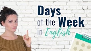 Los días de la semana en inglés  Aprende los siete días de la semana en inglés  Days of the Week [upl. by Solracsiul]