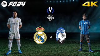 FC 24  Real Madrid vs Atalanta Ft Mbappe  UEFA Super Cup Final 2024  4K [upl. by Eannaj]