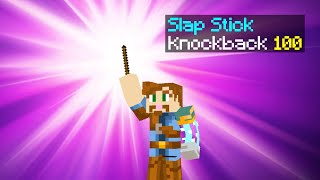 Minecraft Bedrock How to Get a Knockback 100 stick Command Block Hacks [upl. by Akila]