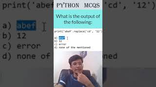 Python MCQ Solution Fast  Learn Python Rapidly infytqmcq infytq shorts python programming [upl. by Vassily]