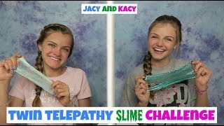 Twin Telepathy Slime Challenge  Jacy and Kacy [upl. by Huey]