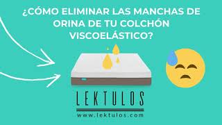 CÓMO ELIMINAR LAS MANCHAS DE ORINA DE TU COLCHÓN VISCOELÁSTICO [upl. by Ateekal37]