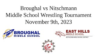 Broughal vs East Hills  2023 Middle School Wrestling Tournament [upl. by Anyahs]