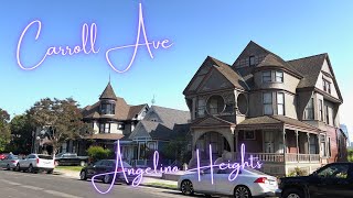 Carroll Avenue  Angelino Heights in Los Angeles California Walking Tour 4K [upl. by Clapp]