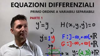 Equazioni differenziali cenni ed equazioni differenziali del primo ordine a variabili separabili 12 [upl. by Cornall]