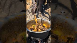 Hadzabe tribe cooks their favorite meal today So delicious and nutritious 😋😍‼️cooking hadzabetribe [upl. by Virg]