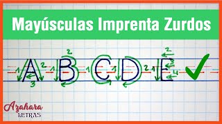 Letra de Imprenta para Zurdos en Mayúsculas Curso de Caligrafía para Zurdos 4 [upl. by Edniya71]