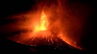 Etna volcano New SE crater paroxysm 16 1617 Nov 2013 lava fountains [upl. by Dier]