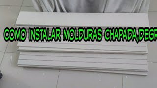 como instalar moldura de gesso chapada de degrau [upl. by Eiznekam]