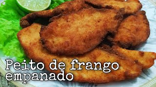 PEITO DE FRANGO EMPANADO FÁCIL E MUITO GOSTOSO VOCÊ TEM QUE FAZER HOJE [upl. by Epuladaug811]