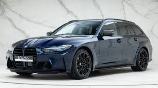 2023 BMW M3 Competition XDrive Touring  Tanzanite Blue II  Walkaround amp Interior amp Revs 4K [upl. by Kalagher748]