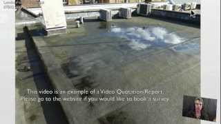 Flat roof estimates quotations and report by video [upl. by Gillan]