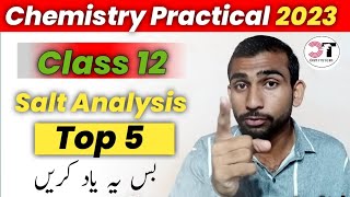 Top 5 Salt Analysis Practical 2023 Class 12th  Chemistry Practical Class 12 Important Practical [upl. by Seel]