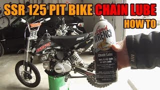 SSR 125 Pit Bike Chain Lube and Maintenance [upl. by Alaik]