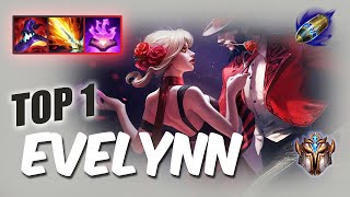 Wild Rift Evelynn TOP 1  S10 RUSH Challenger ranked game  build [upl. by Zorine]