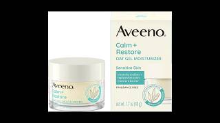 Aveeno CalmRestore Oat Gel Facial Moisturizer for SensitiveSkinGel Cream with PrebioticOat aveeno [upl. by Llevol]