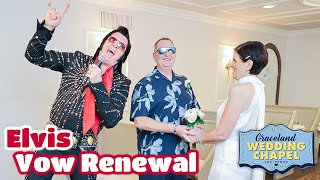 Richard amp Adeles Elvis Vow Renewal in Las Vegas  Graceland Chapel [upl. by Ittak]