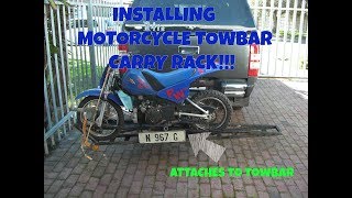 Motorcycle Towbar Rack FITMENT [upl. by Aciamaj]