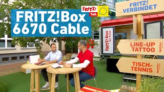 Kabel mit FRITZBox 6670 Cable  FRITZ Talk live von der IFA 2023 [upl. by Armillas]