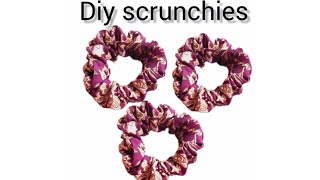 easy making fabric scrunchies diy scrunchies [upl. by Acey768]