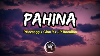 Pahina  Pricetagg ft Gloc 9 ft JP Bacallan Lyrics [upl. by Oine141]