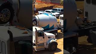 Concrete ReadyMix Trucks Backing Up [upl. by Nnaytsirk]