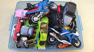 Various Diecast Model Cars and Bikes 112 Lamborghini Corvette Suzuki Bike Yamaha BMW Bike 17 [upl. by Ammon]