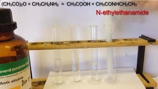 Ethanoic Anydride 1 Reaction demos with nucleophiles [upl. by Anayhd]