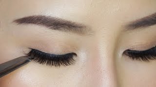 How to Apply False Eyelashes For Beginners [upl. by Travus664]