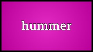 Hummer Meaning [upl. by Leiand]